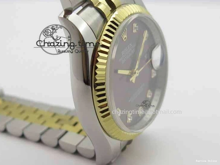0410 DateJust 116234 SS YG BP Best Edition Gray Dial Diam Markers On SS YG Bracelet SA ZipUp 3745